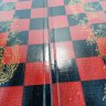 Шахматы в кожаной коробке, фигуры из костной муки, 50 см