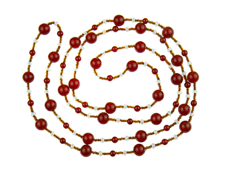 Бусы redrobe "Карамельные сны", сердолик стекло, 124 см