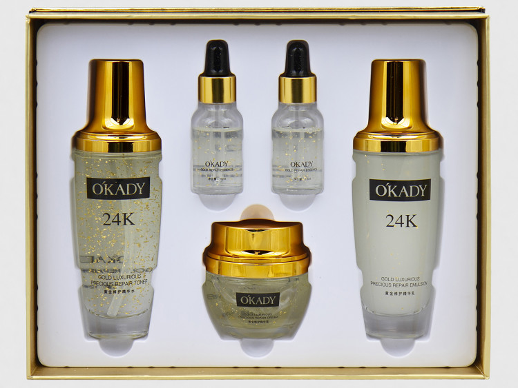 Набор косметики O`KDAY 24K Gold Luxurious Precious Repair Suit, коллоидное золото, 5 позиций