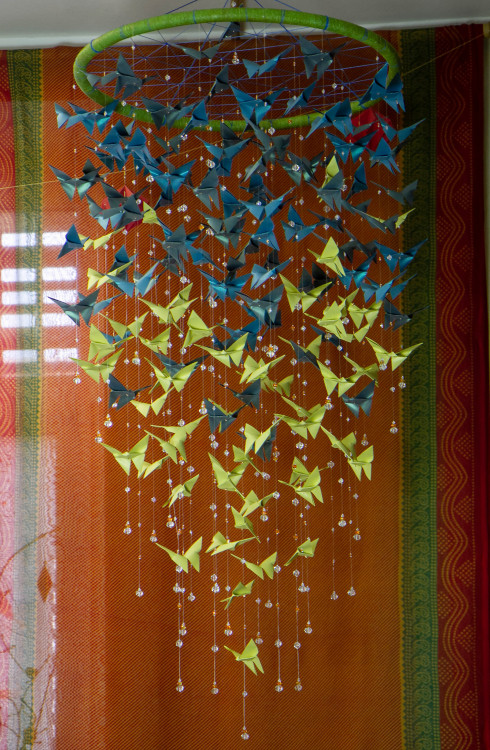Мобиль "162 бабочки", оригами, redrobe, 130 см