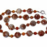 Бусы redrobe «Пески Марса», агат, сердолик, стекло, 58 см